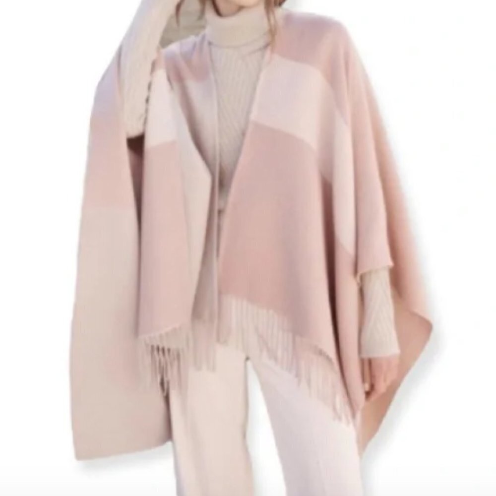 SOIA&KYO Mirel Woven shawl dusty pink and beige with Fringe